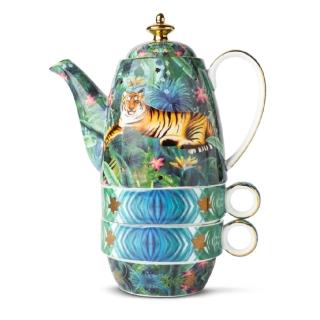 【T2 Tea】T2老虎的叢林夢雙人杯壺套組(T2 The Jungle Dream of Two Tigers_Tea For Two)