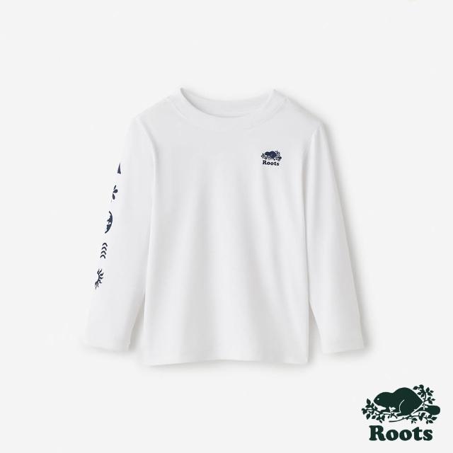 【Roots】Roots 小童- ACTIVE SYMBOLS長袖T恤(白色)