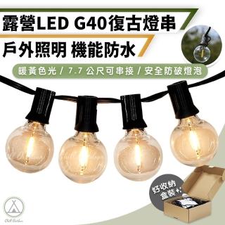 【Chill Outdoor】G40復古LED燈串 7.7公尺25顆燈(復古燈串 LED燈 燈串 露營燈串 露營美學 串燈 復古燈條)