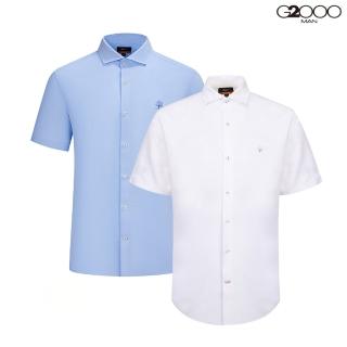 【G2000】牛津紡休閒短袖襯衫(2款可選)