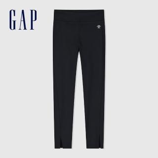 【GAP】女裝 Logo修身鬆緊運動褲-黑色(890028)