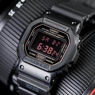 【CASIO 卡西歐】G-SHOCK 神秘暗黑經典潮流概念錶(黑-DW-5600MS-1)