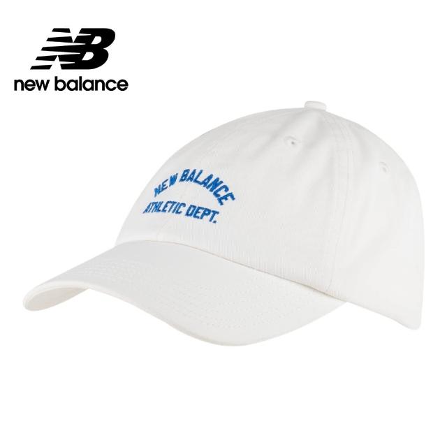 【NEW BALANCE】NB 刺繡斜紋布棒球帽/老帽_LAH01003SST_中性_白色