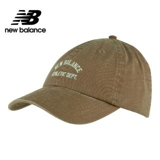 【NEW BALANCE】NB 刺繡斜紋布棒球帽/老帽_LAH01003WUT_中性_棕色