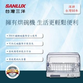 【SANLUX 台灣三洋】10人份全方位溫風式烘碗機(SSK-10SU)