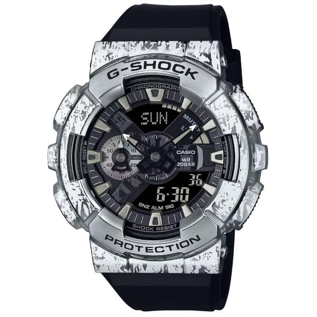 【CASIO 卡西歐】G-SHOCK 油漬搖滾 頹廢風格潮流 多功能電子腕錶 禮物推薦 畢業禮物(GM-110GC-1A)