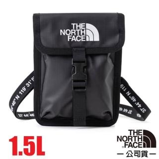 【The North Face】插扣式可調節潮流背帶單肩包1.5L.斜背包.側背包.隨身包袋(7QU7-JK3 黑 N)