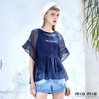 【mia mia】微透荷葉散式上衣