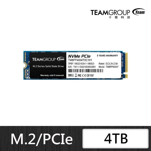 Team 十銓】TEAM 十銓MP34 4TB M.2 PCIe SSD 固態硬碟- momo購物網