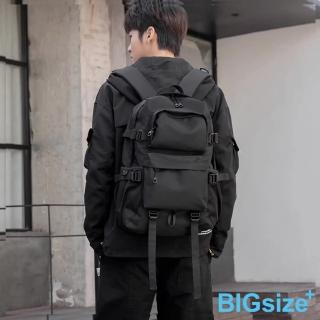 【B+ 大尺碼專家】日系 潮流 後背包 機能背包 雙肩包 大容量 旅行包 學生書包 休閒男包(0808120)