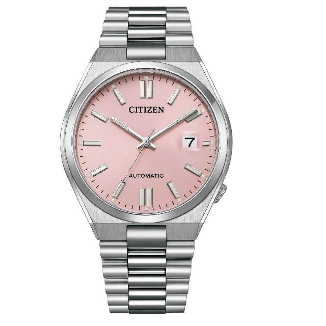 CITIZEN 星辰】PANTONE限定粉色面機械腕錶/40mm(NJ0158-89X) - momo 