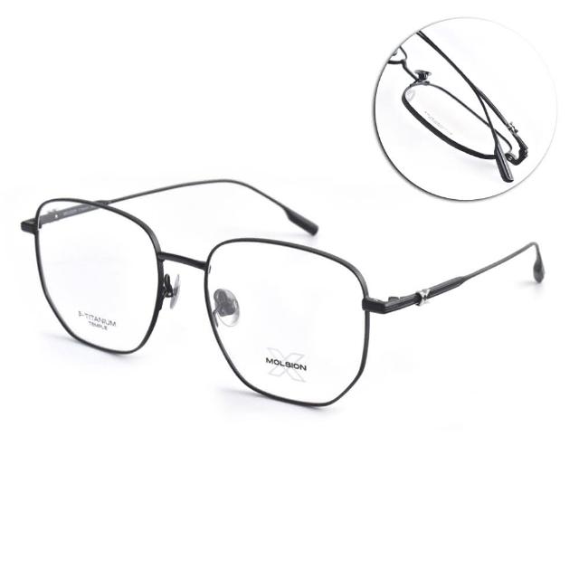 MOLSION 陌森】多邊形金屬光學眼鏡(黑#MX7001 B11) - momo購物網- 好評 