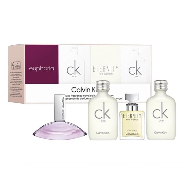 Calvin Klein 凱文克萊】CK女性小香水禮盒4入組-CKone10ml*2+永恆女