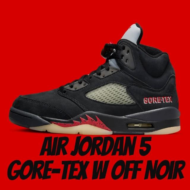 【NIKE 耐吉】休閒鞋Air Jordan 5 Gore-Tex W Off Noir 黑紅女鞋男女