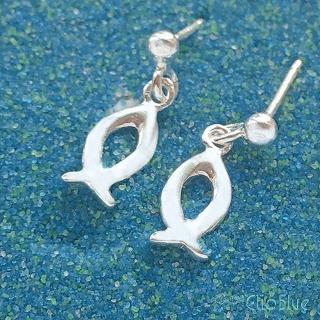 【CLIO BLUE】海豚守護耳環-垂式(法國巴黎品牌/925純銀)