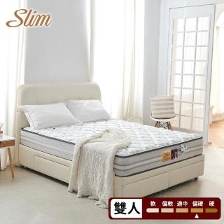 【SLIM】膠原蛋白紗透氣硬式獨立筒床墊(雙人5尺)