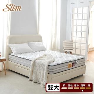 【SLIM】膠原蛋白紗透氣硬式獨立筒床墊(雙人加大6尺)