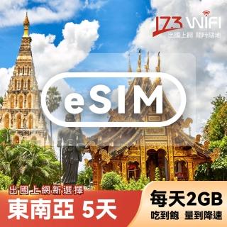 【【173WIFI】】eSIM東南亞5日吃到飽兌換券每日2GB高速量到降速吃到飽(MO)
