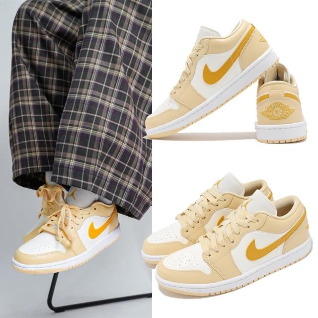 NIKE 耐吉】休閒鞋Wmns Air Jordan 1 Low 女鞋男鞋黃白Team Gold AJ1