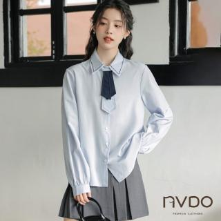 【NVDO】上班可穿舒適輕薄涼襯衫(M-L/棉麻上衣/F106)