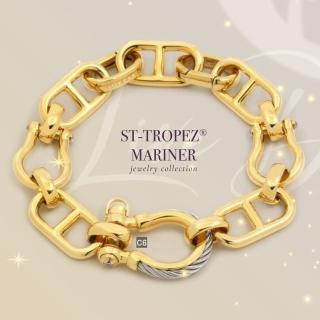 【CHARRIOL 夏利豪】Bracelet St-tropez Mariner聖特羅佩水手可拆卸金手鍊-加雙重贈品 C6(06-104-1272-0)