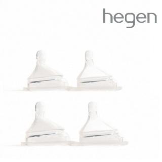 【hegen】防脹氣真實擬乳智慧奶嘴-快速『四入組』(奶瓶 母嬰用品 新生禮 月子中心 不含塑化劑)