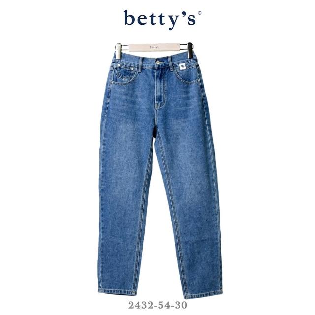 【betty’s 貝蒂思】率性百搭水洗刷色直筒牛仔褲(淺藍)