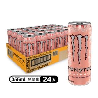 【Monster Energy 魔爪】超越蜜桃閃耀碳酸能量飲料 易開罐355mlx24入/箱(無糖)