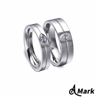 【A MARK】鈦鋼戒指 情侶對戒/極簡線條鋯石鑲嵌鈦鋼情侶對戒 戒指(2款任選)
