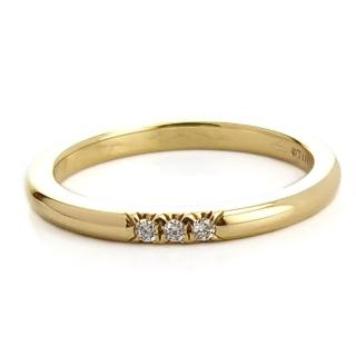 【Tiffany&Co. 蒂芙尼】18K玫瑰金-鑲三顆鑽Stacking Band Ring婚戒(展示品)