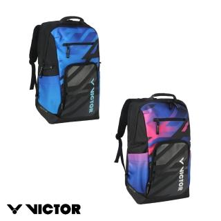 【VICTOR 勝利體育】運動後背包 羽球拍包(BR9013 CJ/CF 黑+自由紫/黑+明亮藍)