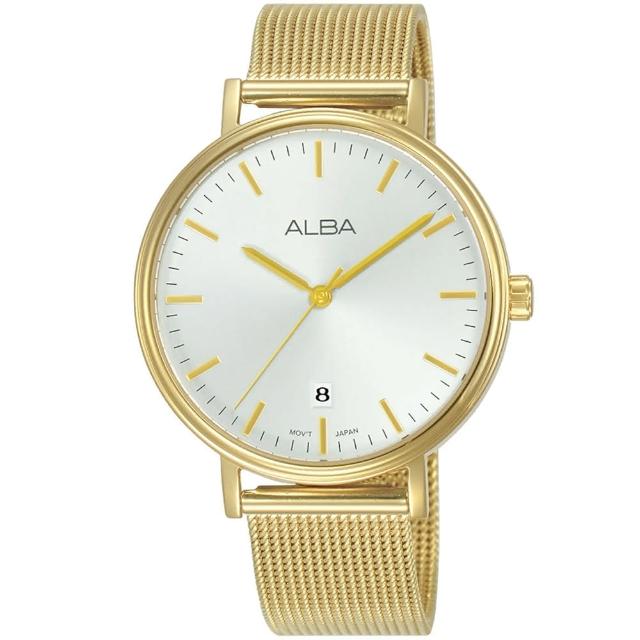 【ALBA】雅柏 CUTiE 輕奢質感 金色米蘭帶女錶-36mm(VJ32-X342K/AG8N80X1)
