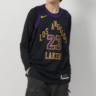 【NIKE 耐吉】LeBron James 男款 黑紫色 洛杉磯 湖人隊 詹皇 無袖 籃球 背心 DX8506012