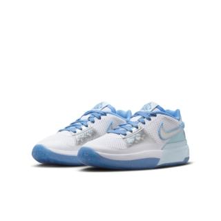 【NIKE 耐吉】籃球鞋 女鞋 大童 運動鞋 包覆 緩震 JA 1 SE GS 白藍 FJ1266-400