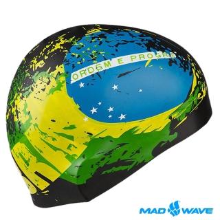 【俄羅斯MADWAVE】泳帽 矽膠 成人 BRAZIL