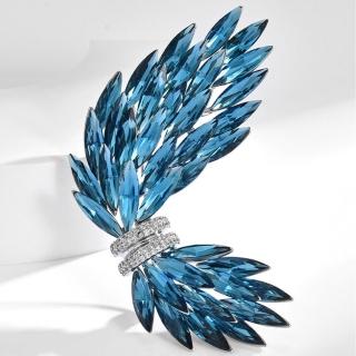 【赫本珠寶】法國設計師奧地利水晶展翅胸針