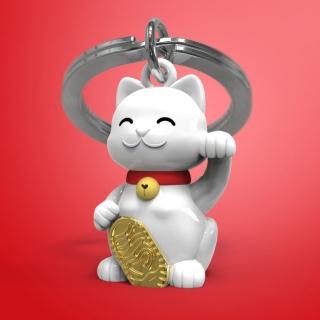 【Metalmorphose】MTM招財貓造型質感鑰匙圈(滿600贈真皮鑰匙掛環)
