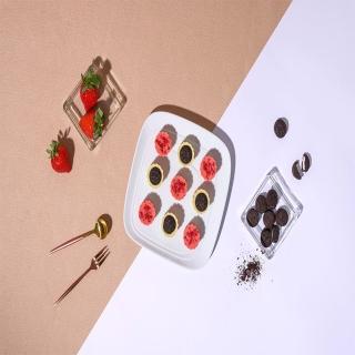 【和生御品】花漾綠豆黃9入禮盒〈草莓優格&可可巧酥〉(宮廷點心 綠豆糕 傳統點心)