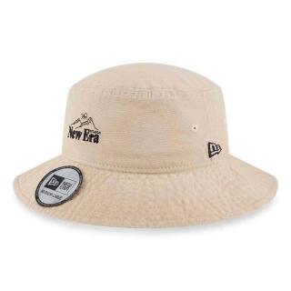 【NEW ERA】NEW ERA 男女 戶外帽 探險帽 MOUNTAIN LOGO NEW ERA 燕麥奶(NE13957165)