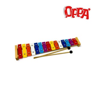 【OPPA】十五音彩色鐵琴 附棒一對／彩虹鐵琴／兒童樂器 幼兒律動／奧福樂器(美國CPC、台灣SGS 檢驗認證)