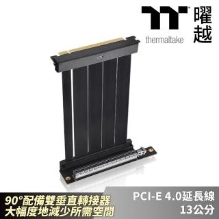 【Thermaltake 曜越】PCI-E 4.0延長線 13公分 90°配備雙垂直轉接器 顯卡延長線(AC-071-CO1OTN-C1)