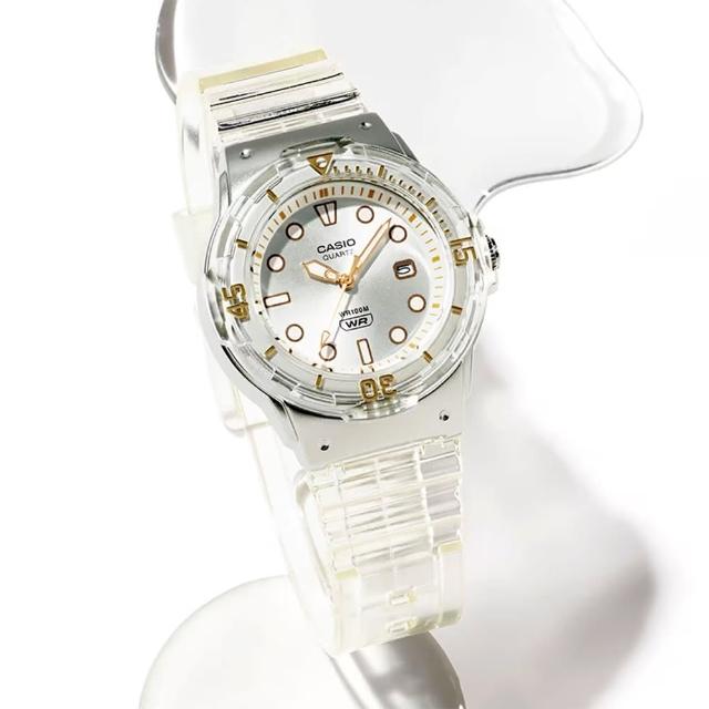 【CASIO 卡西歐】清透系列 半透明迷你指針手錶 學生錶 考試手錶(LRW-200HS-7EV)