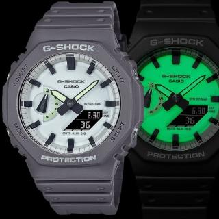 【CASIO 卡西歐】G-SHOCK 綠光系列 八角 農家橡樹手錶(GA-2100HD-8A)
