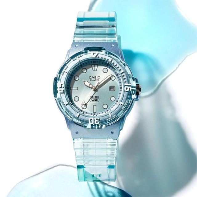 【CASIO 卡西歐】清透系列 半透明迷你指針手錶 學生錶 考試手錶(LRW-200HS-2EV)