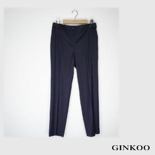 【GINKOO 俊克】腰帶釦飾西裝長褲