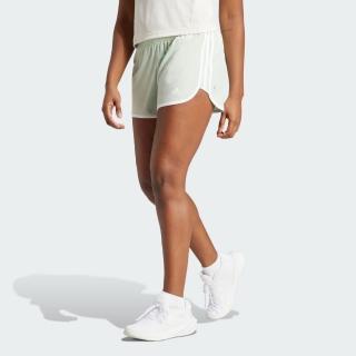 【adidas 愛迪達】短褲 女款 運動褲 M20 SHORT 淺綠 IN1582