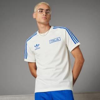 【adidas 愛迪達】上衣 男款 短袖上衣 運動 三葉草 FIGC OG 3S TEE 白藍 IS0618