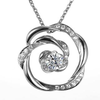 【DOLLY】0.30克拉 輕珠寶18K金完美車工鑽石項鍊(045)