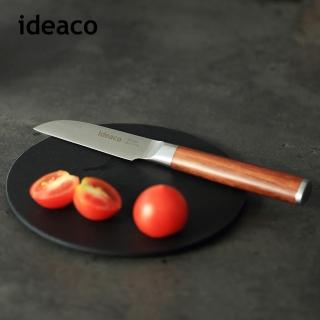 【IDEACO】木質風握柄鉬釩鋼小型料理刀-80mm-多色可選(廚師刀/蔬果刀/菜刀)