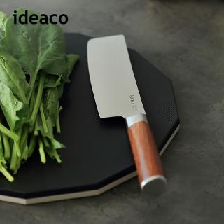 【IDEACO】木質風握柄鉬釩鋼切菜刀-165mm-多色可選(廚師刀/蔬果刀/菜刀)